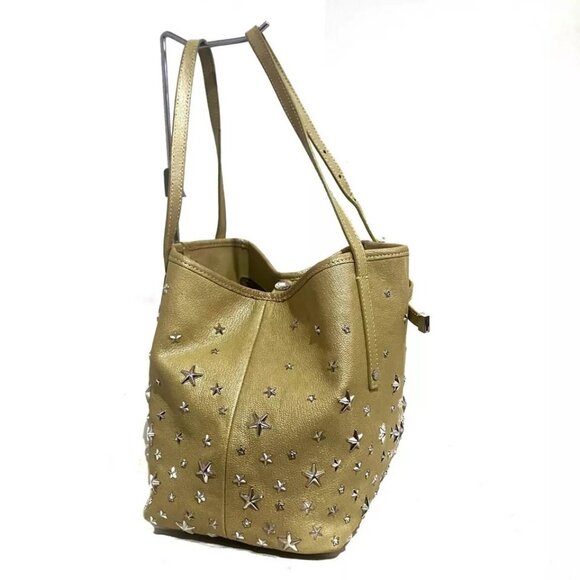 Auth JIMMY CHOO Sasha - Yellow Leather Tote Bag - Picture 7 of 16